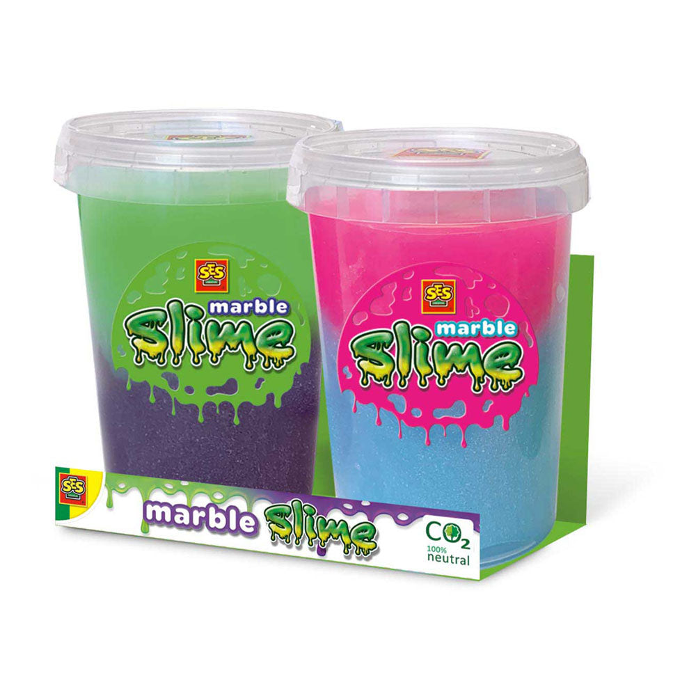 SES Creative Marble Slime Duo Pack, 2x 200g Pots