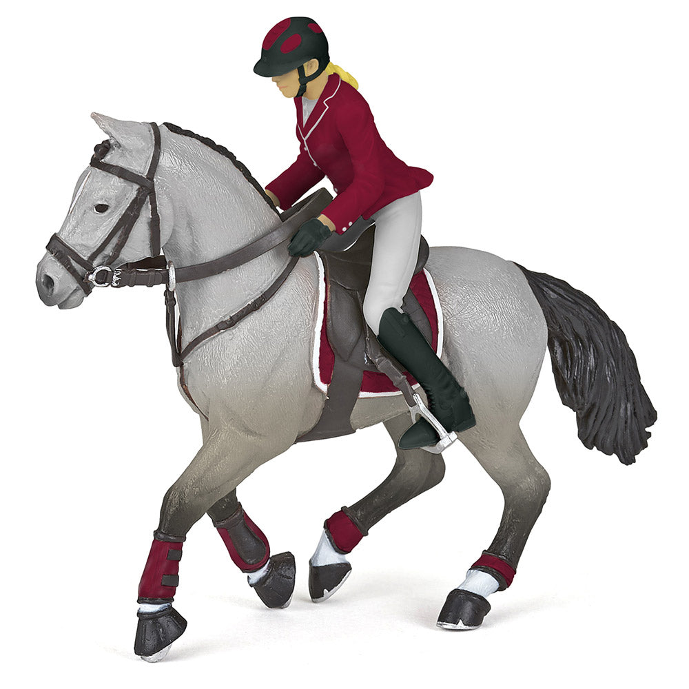 Papo Horses and Ponies Competition Horse and Horsewoman Toy Figure