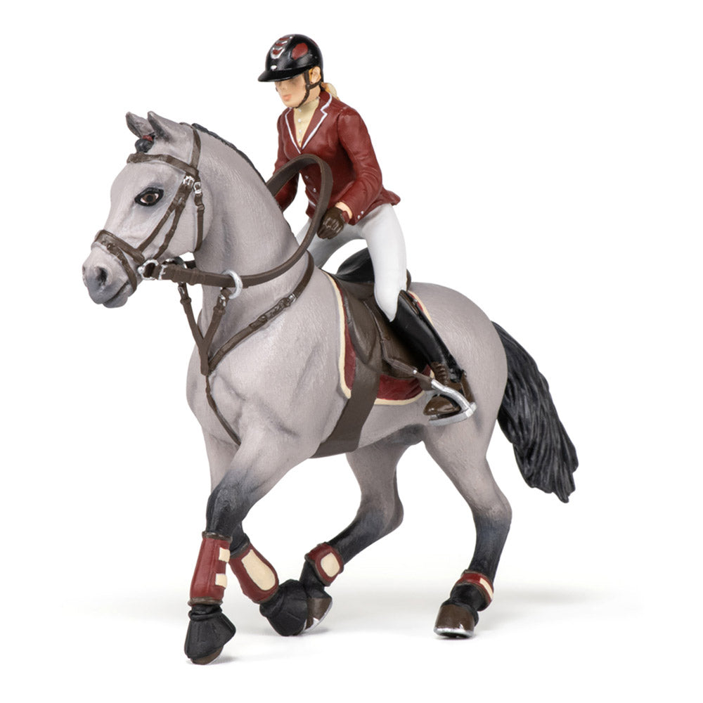 Papo Horses and Ponies Competition Horse and Horsewoman Toy Figure