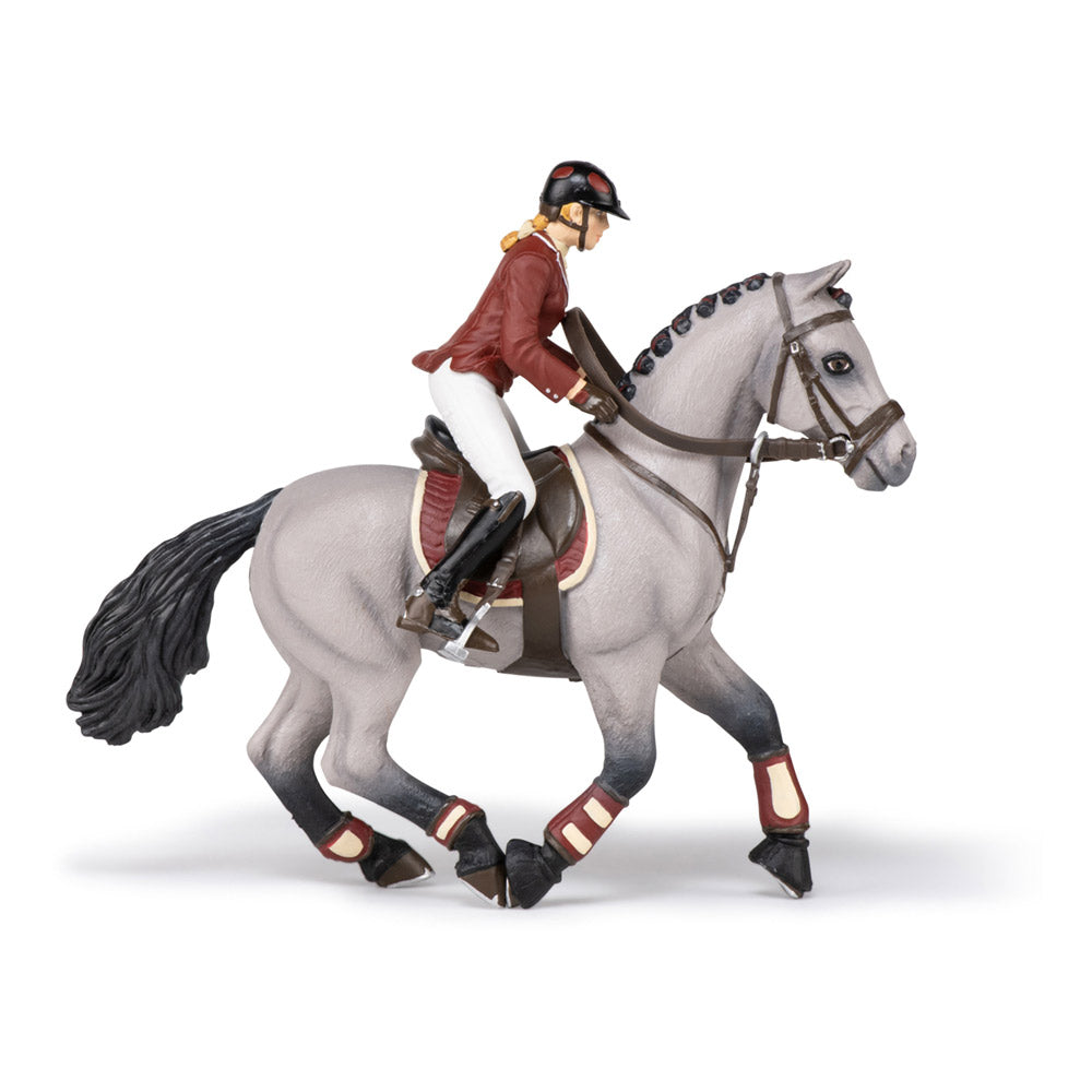 Papo Horses and Ponies Competition Horse and Horsewoman Toy Figure