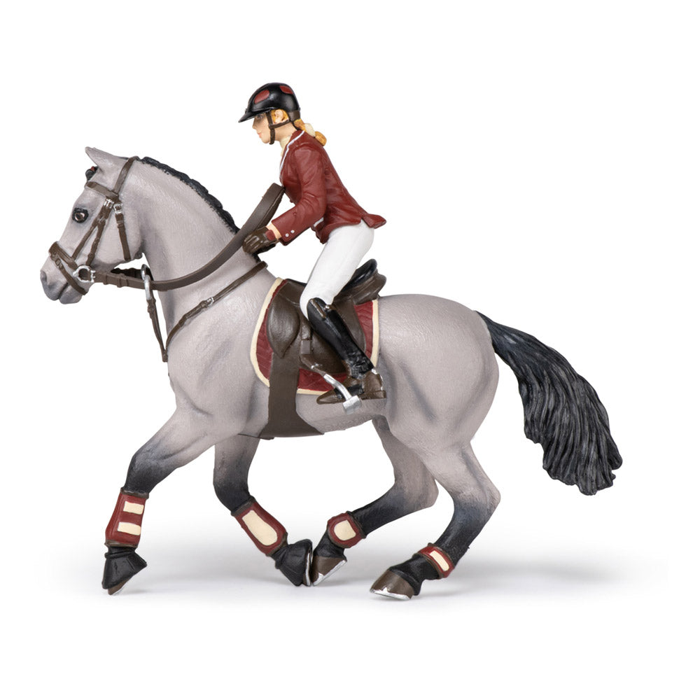 Papo Horses and Ponies Competition Horse and Horsewoman Toy Figure