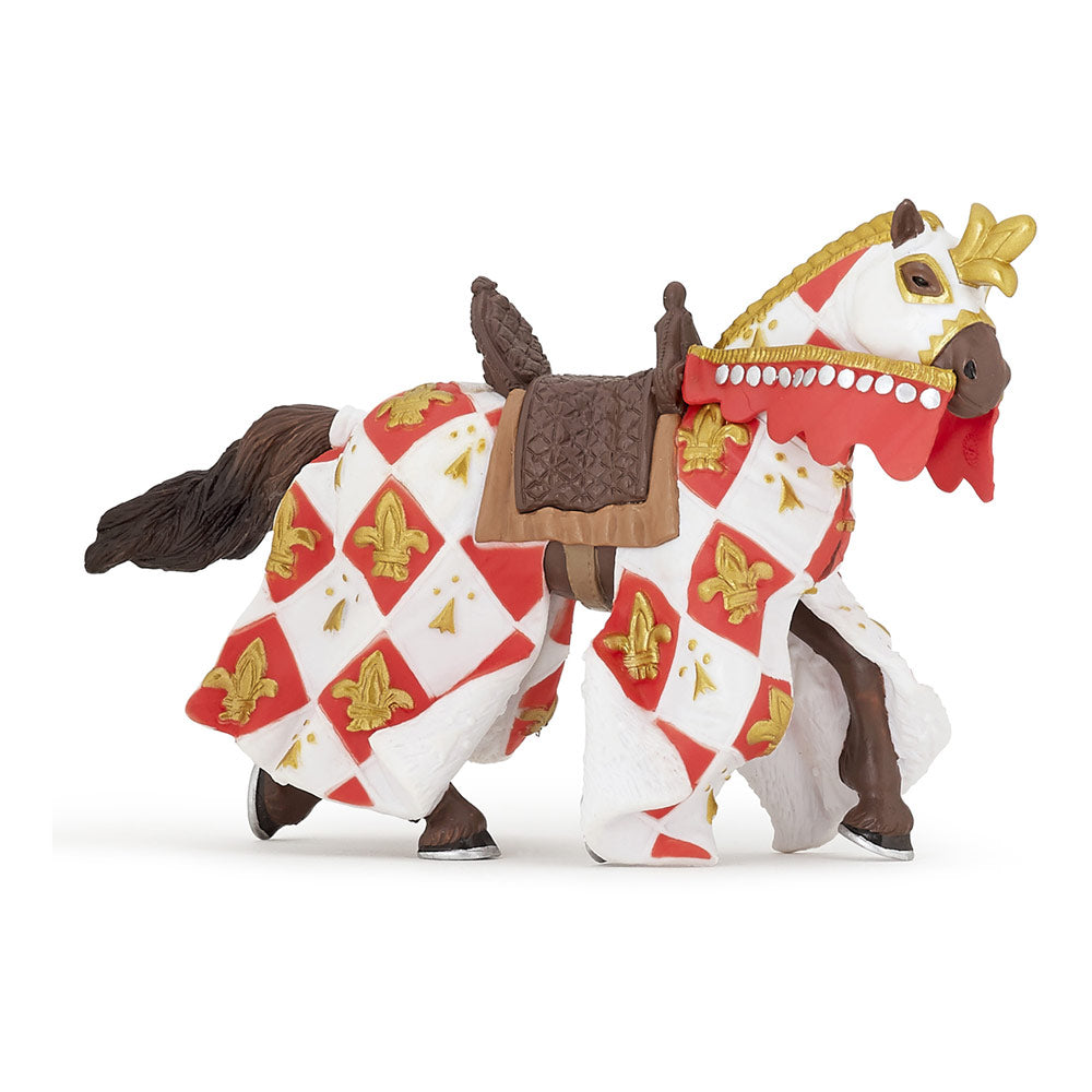 Papo Fantasy World White Horse Fleur De Lys Toy Figure