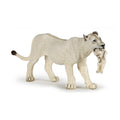 Papo Wild Animal Kingdom White Lioness with Cub Toy Figure