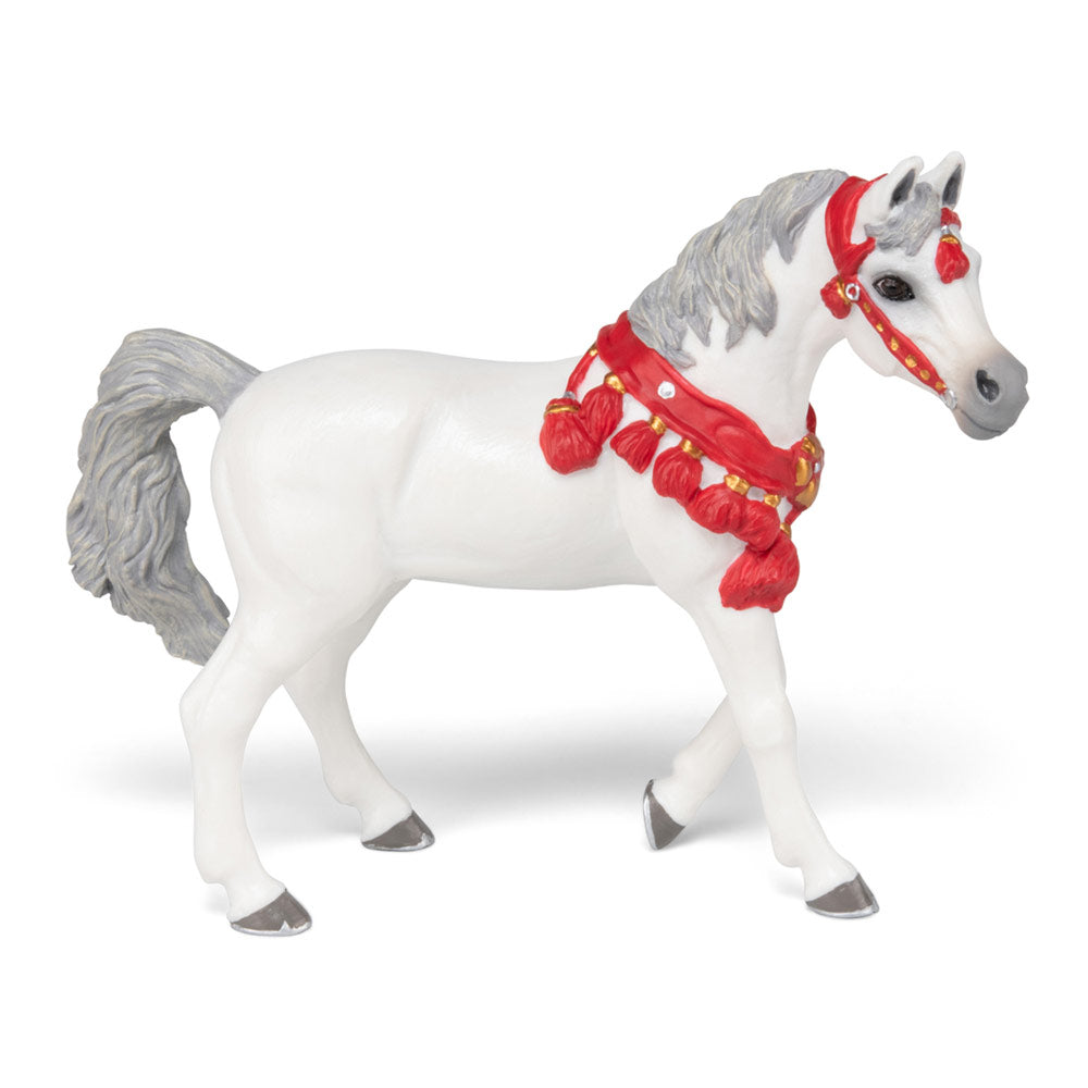 Papo Horses and Ponies White Arabian Horse in Parade Dress Toy Figure