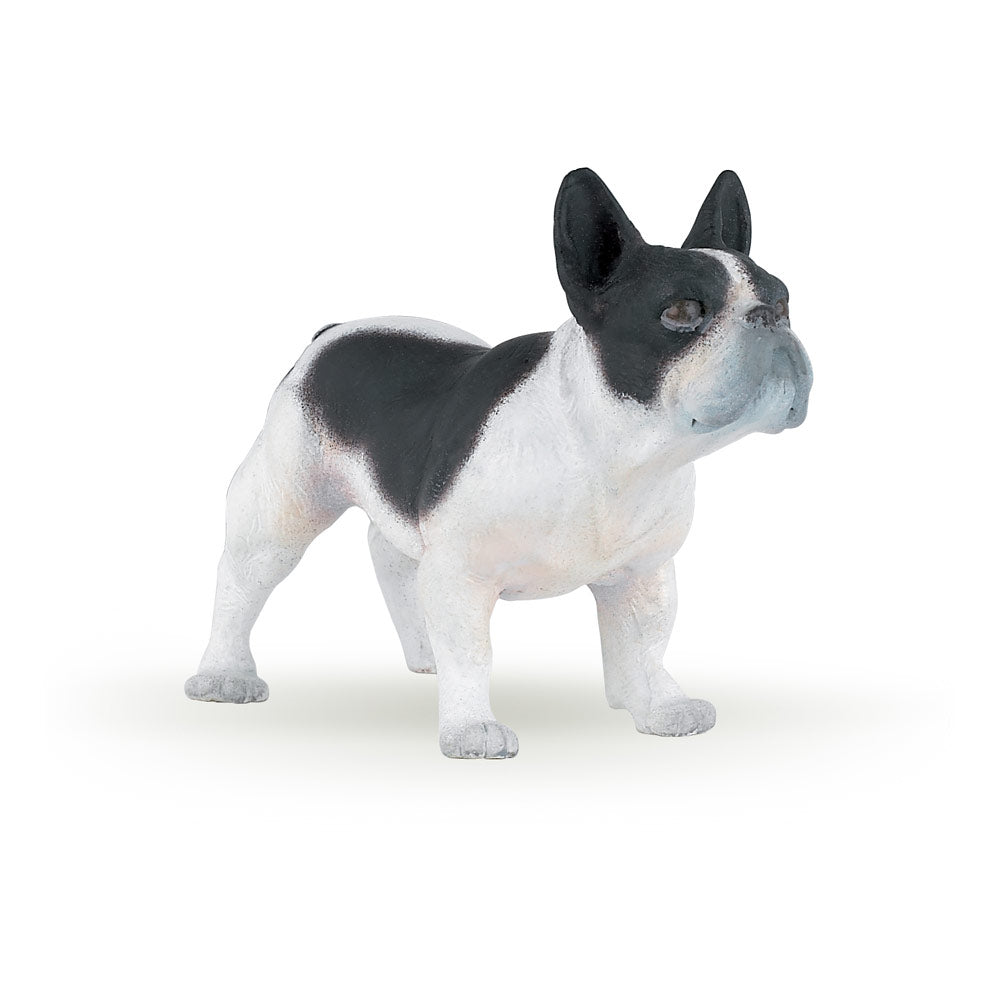 Papo Dog and Cat Companions Black and White French Bulldog Toy Figure