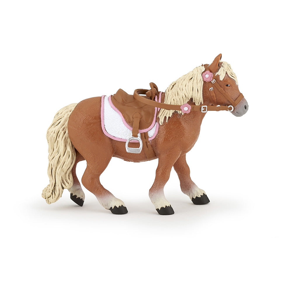 Papo Horses and Ponies Shetland Pony with Saddle Toy Figure