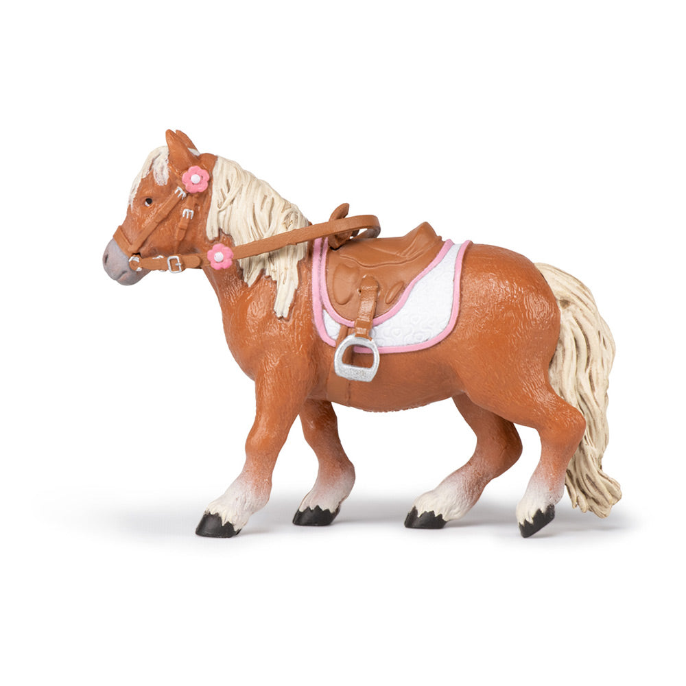 Papo Horses and Ponies Shetland Pony with Saddle Toy Figure