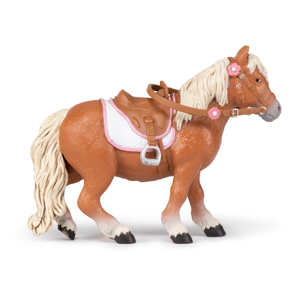 Papo Horses and Ponies Shetland Pony with Saddle Toy Figure