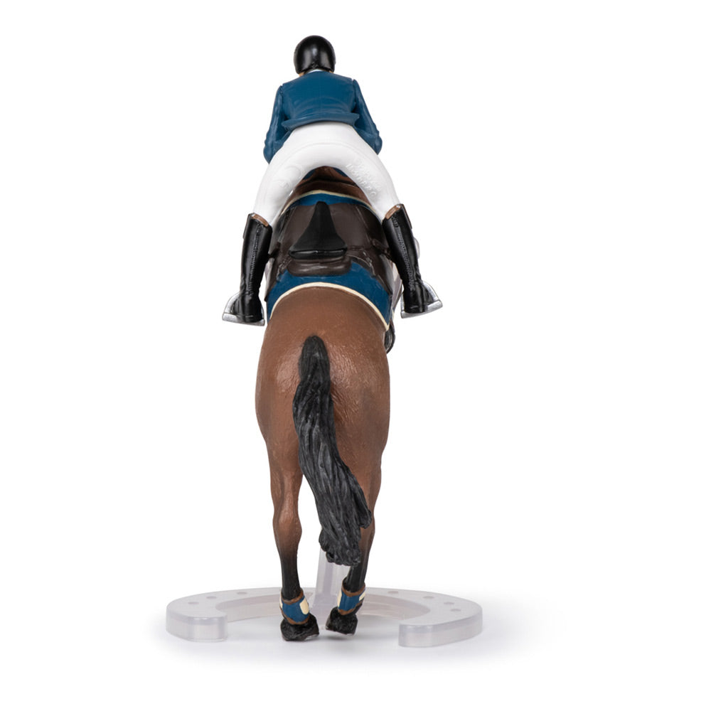 Papo Horses and Ponies Jumping Horse and Horseman Toy Figure