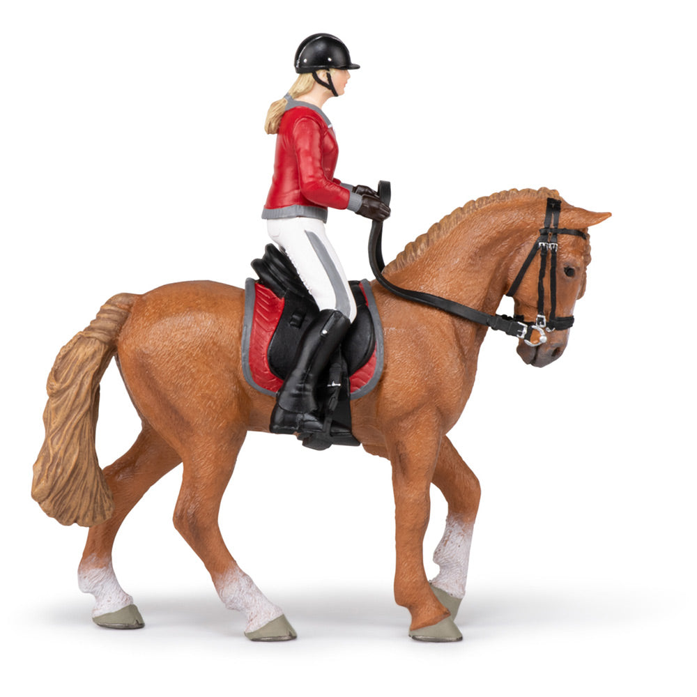 Papo Horses and Ponies Walking Horse and Horsewoman Toy Figure