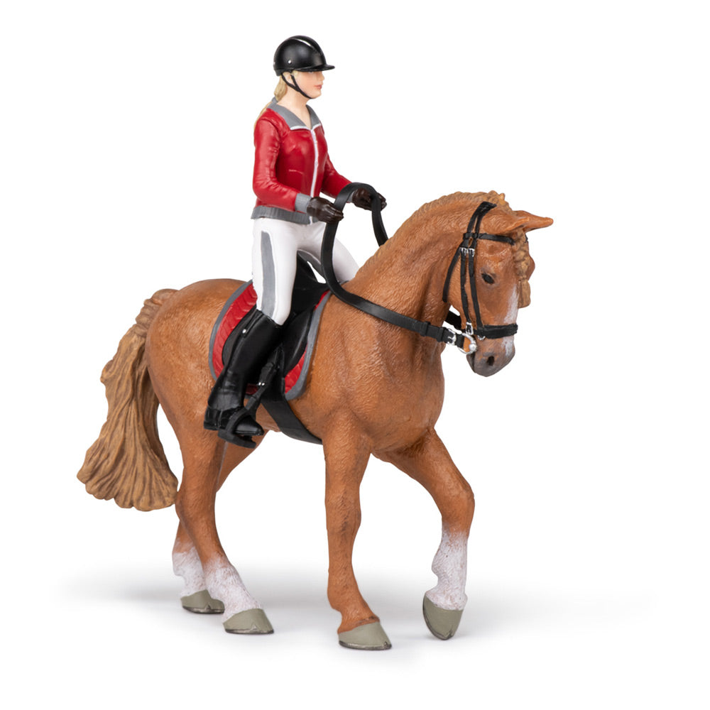 Papo Horses and Ponies Walking Horse and Horsewoman Toy Figure