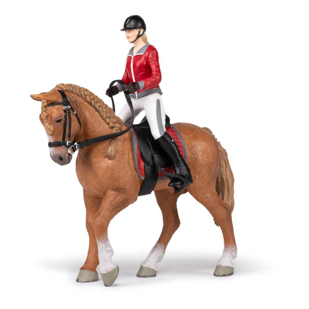 Papo Horses and Ponies Walking Horse and Horsewoman Toy Figure