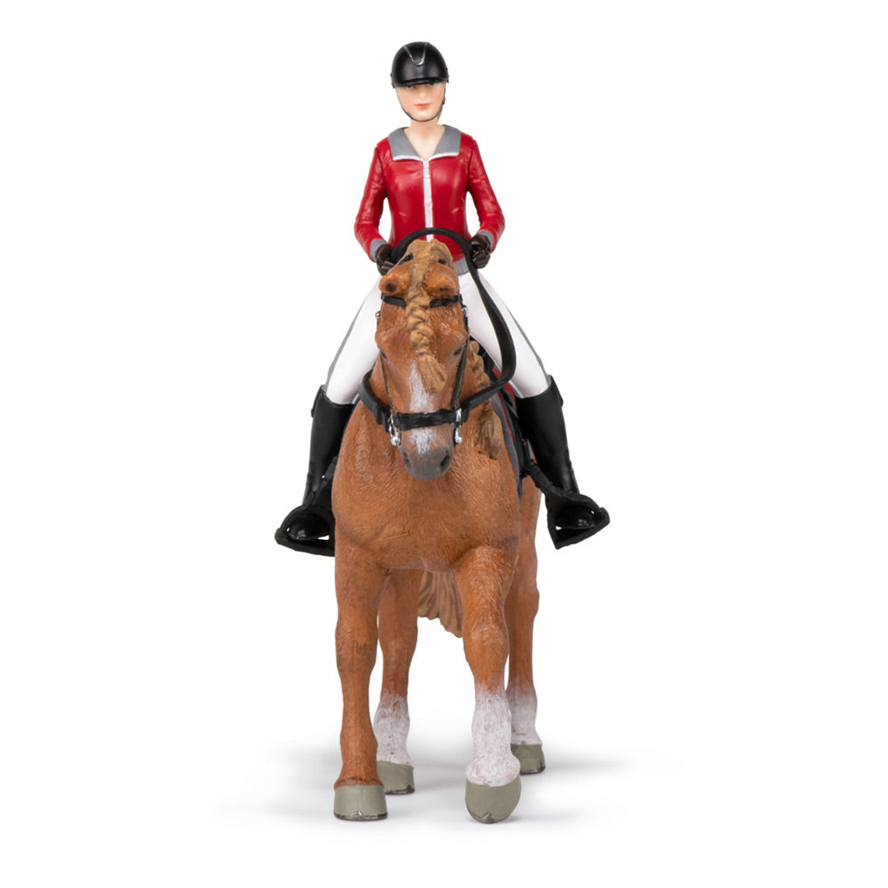 Papo Horses and Ponies Walking Horse and Horsewoman Toy Figure
