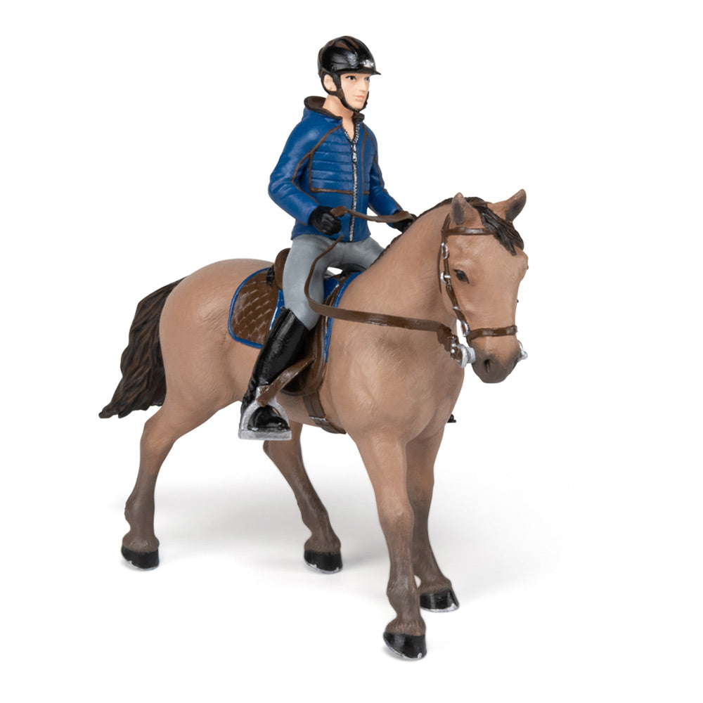 Papo Horses and Ponies Walking Horse and Horseman Toy Figure