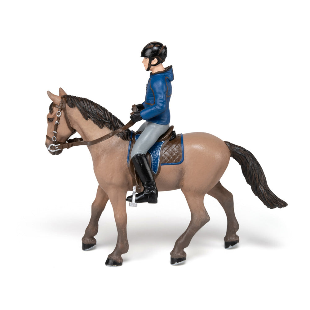 Papo Horses and Ponies Walking Horse and Horseman Toy Figure