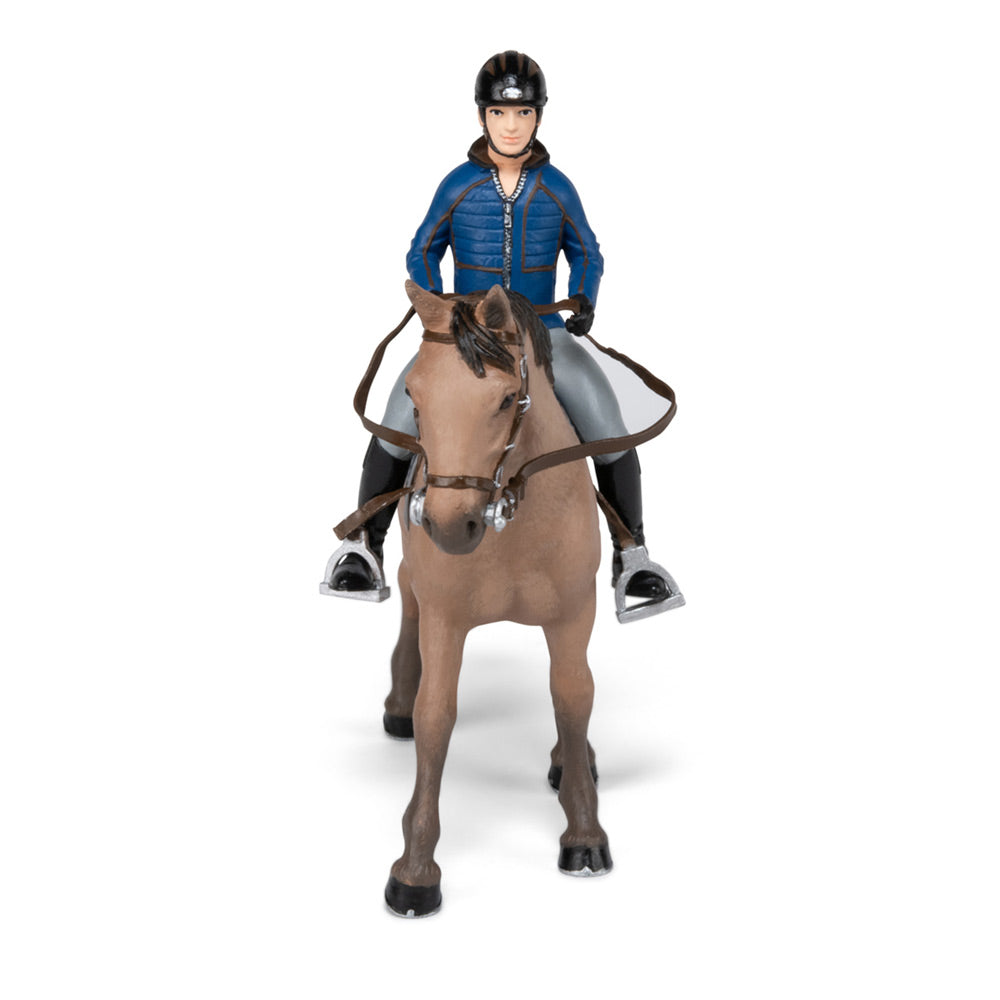 Papo Horses and Ponies Walking Horse and Horseman Toy Figure
