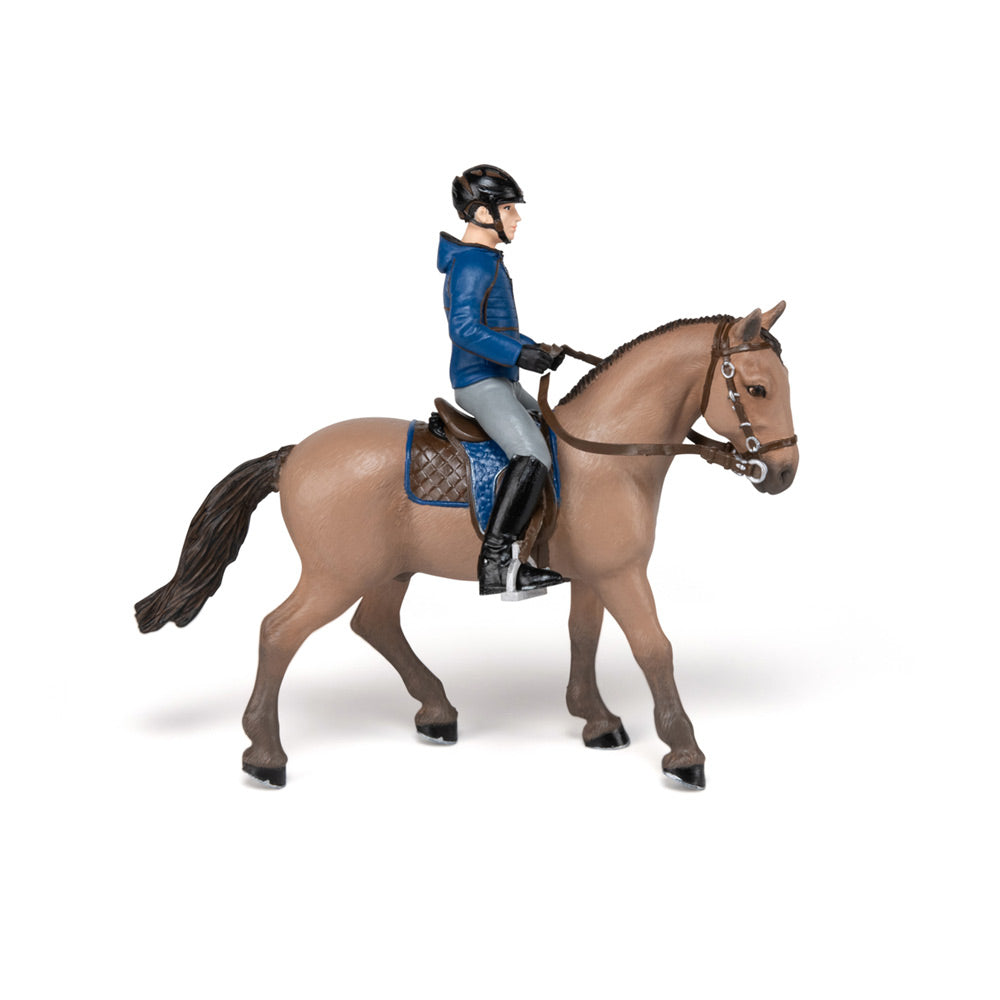 Papo Horses and Ponies Walking Horse and Horseman Toy Figure