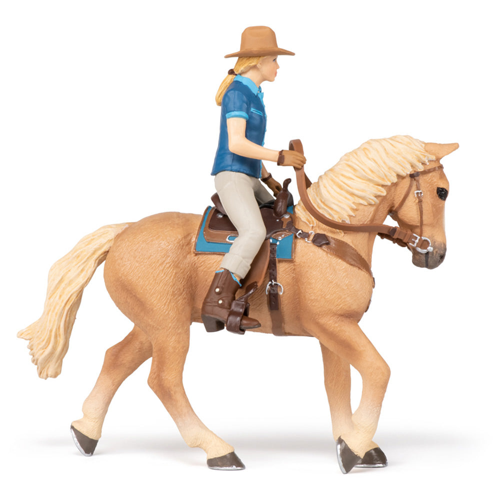 Papo Horses and Ponies Cowgirl and Her Horse Toy Figure