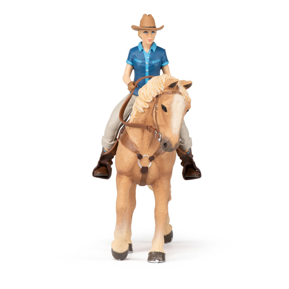 Papo Horses and Ponies Cowgirl and Her Horse Toy Figure