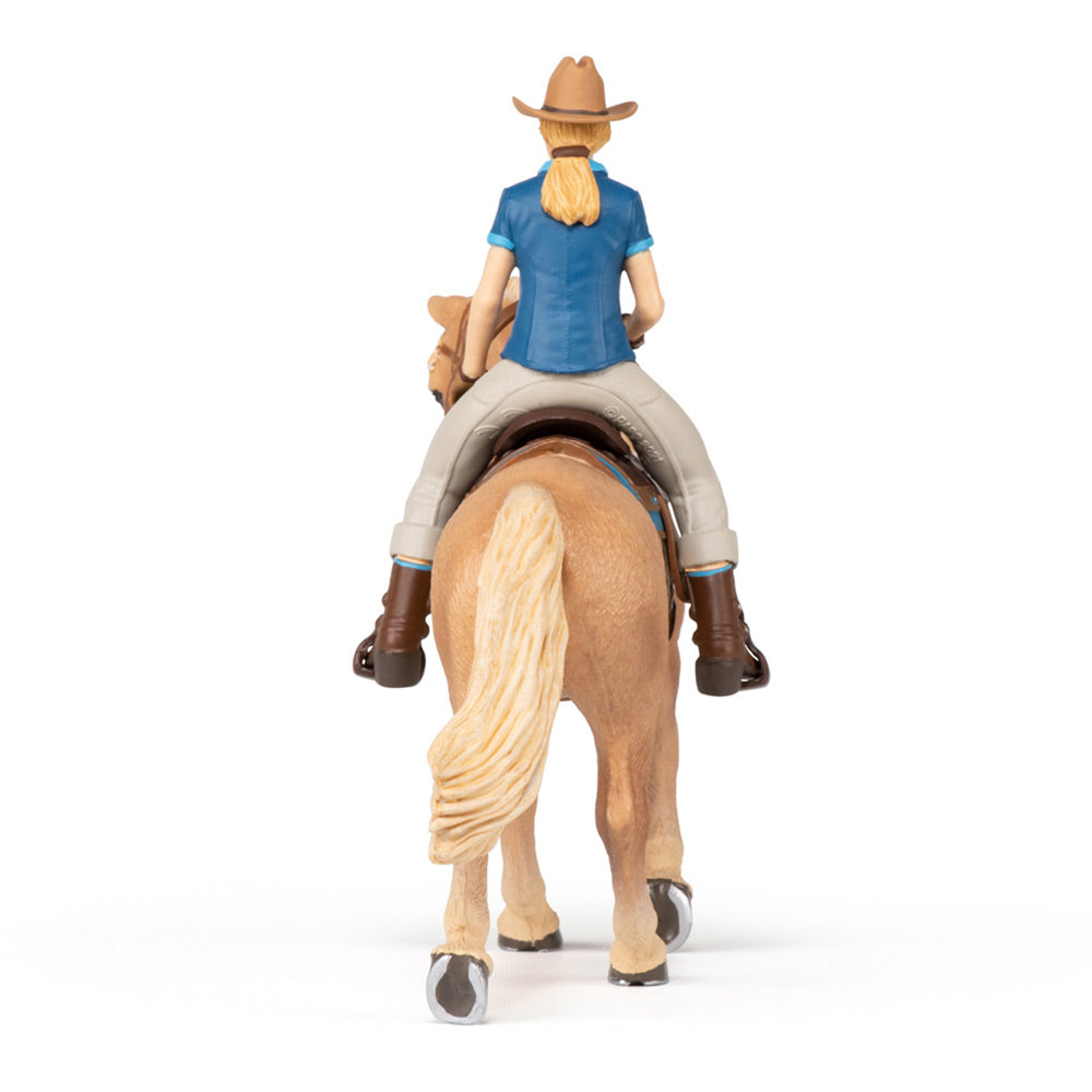 Papo Horses and Ponies Cowgirl and Her Horse Toy Figure