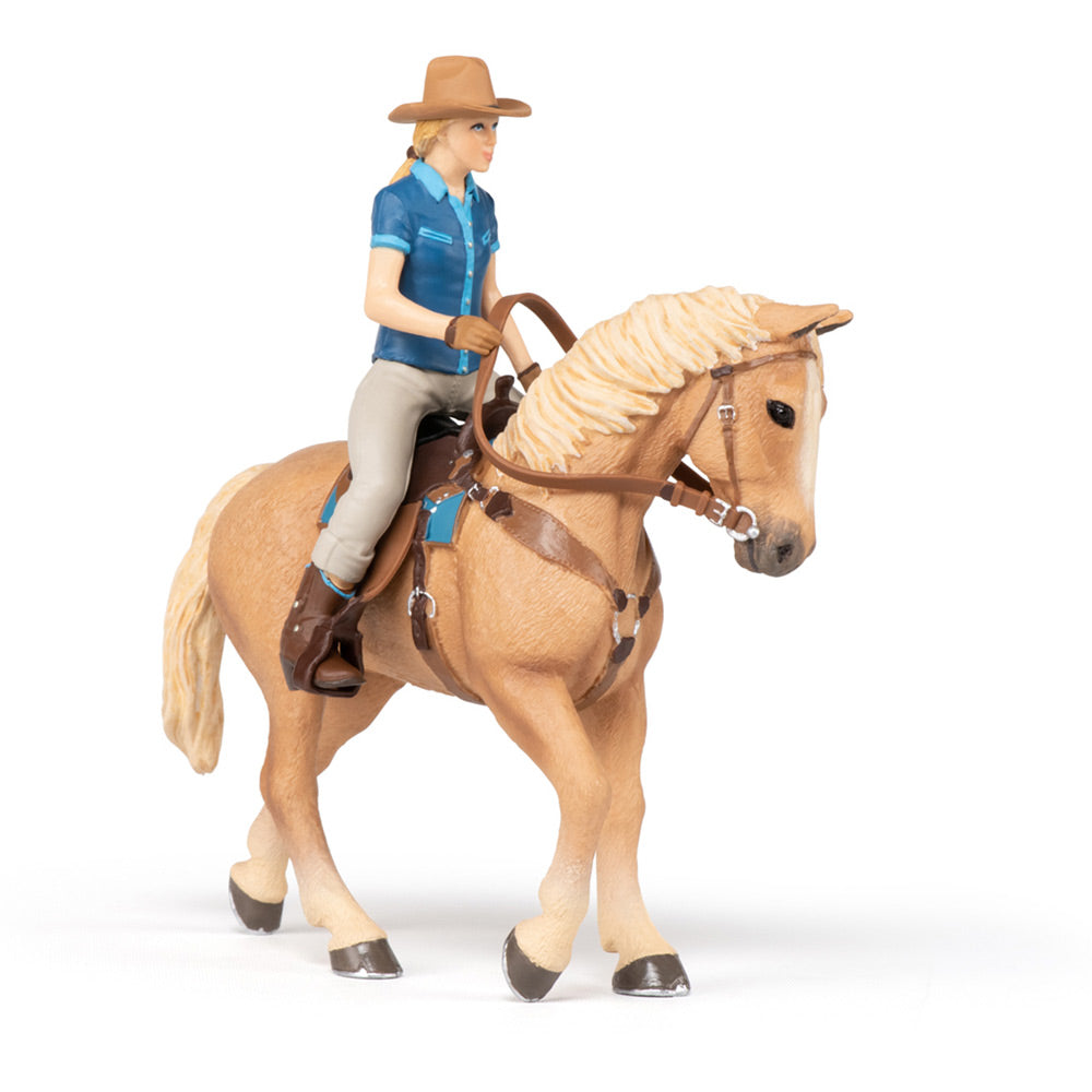 Papo Horses and Ponies Cowgirl and Her Horse Toy Figure