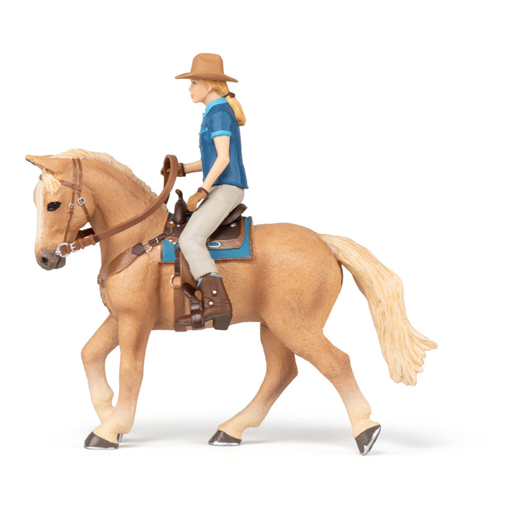 Papo Horses and Ponies Cowgirl and Her Horse Toy Figure