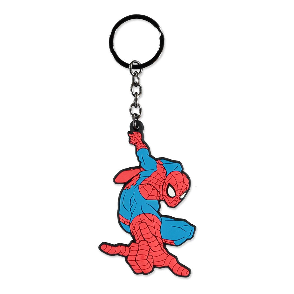 Marvel Comics Spider-Man Action Superhero Pose Rubber Keychain