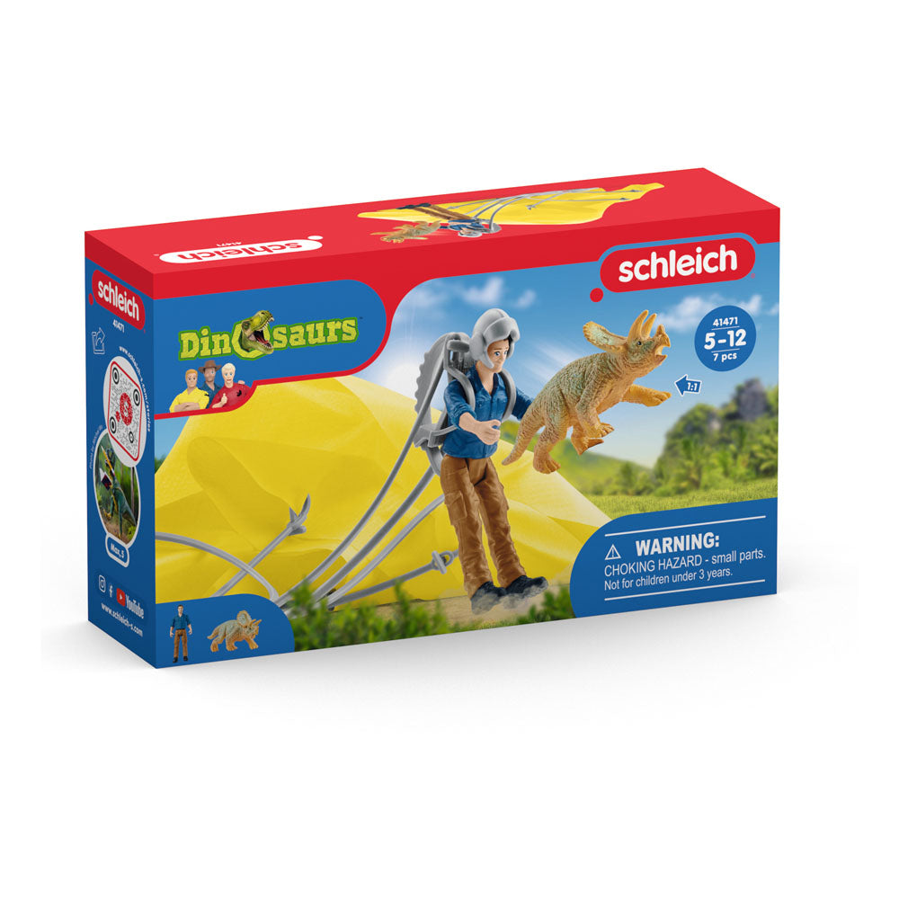 Schleich Dinosaurs Parachute Rescue Toy Playset