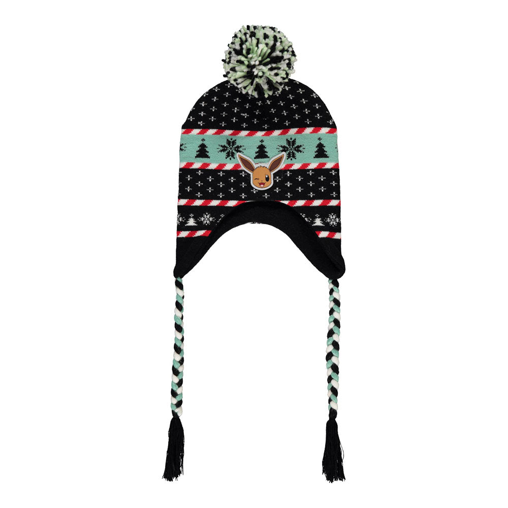 Pokemon Eevee Christmas Festive Sherpa Beanie