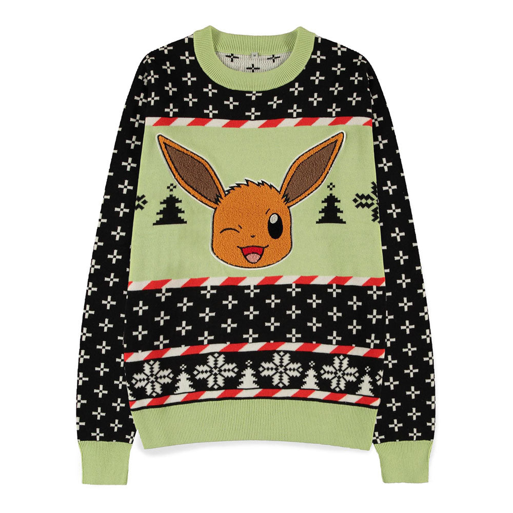 Pokemon Eevee Knitted Men's Christmas Jumper