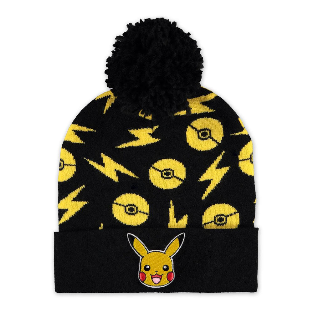 Pokemon 3D Pikachu Patch with All-over Print Beanie & Knitted Gloves Giftset