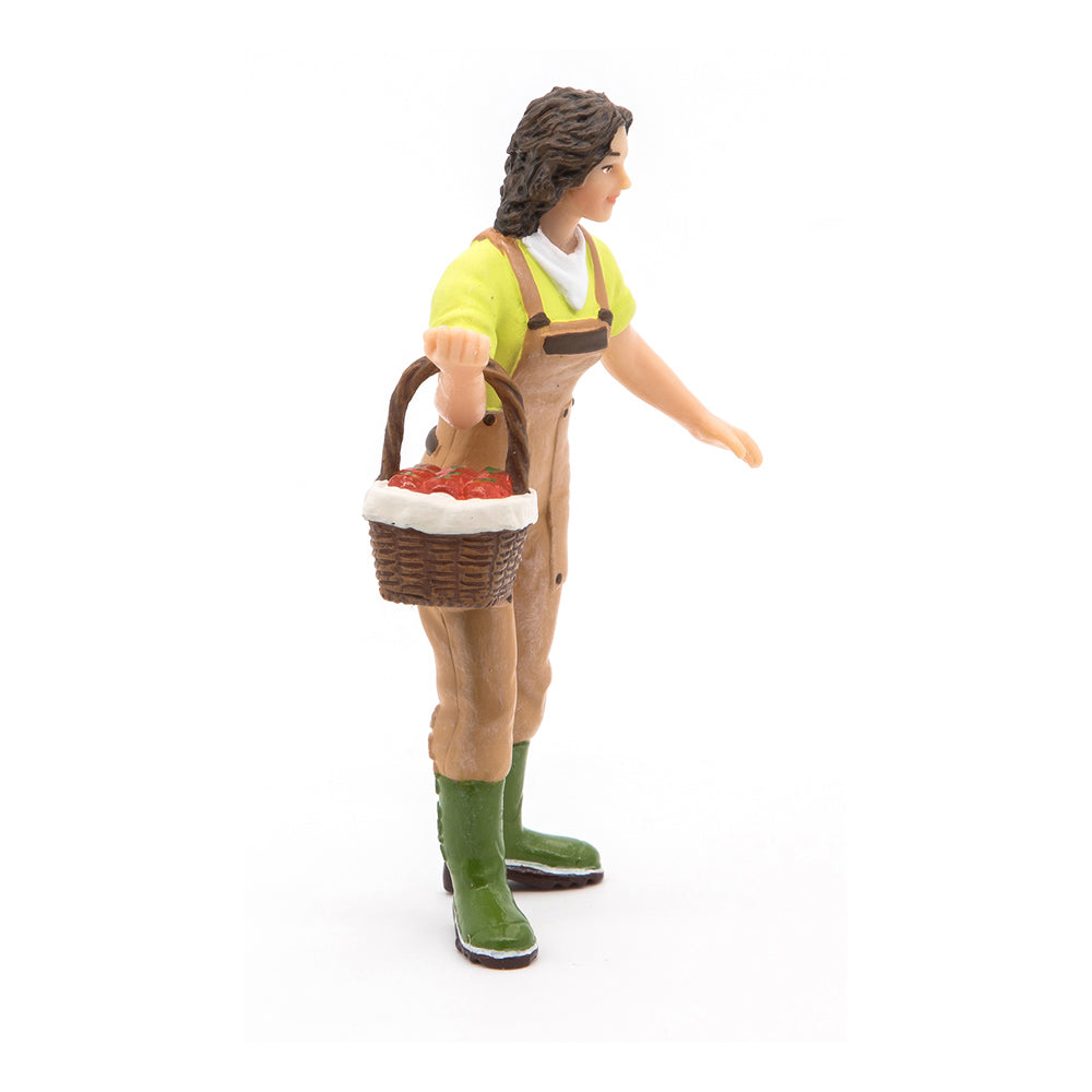 Papo Farmyard Friends Woman Farmer with Basket Toy Figure
