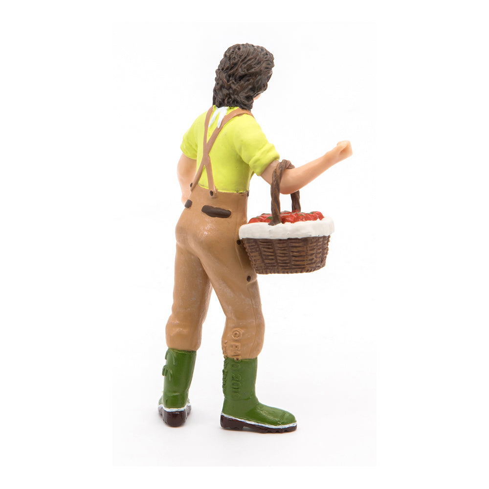 Papo Farmyard Friends Woman Farmer with Basket Toy Figure