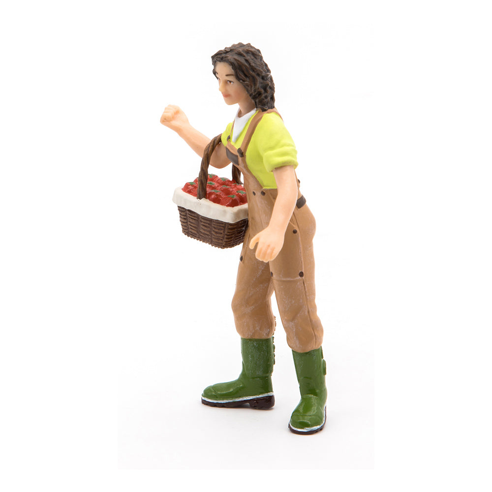 Papo Farmyard Friends Woman Farmer with Basket Toy Figure