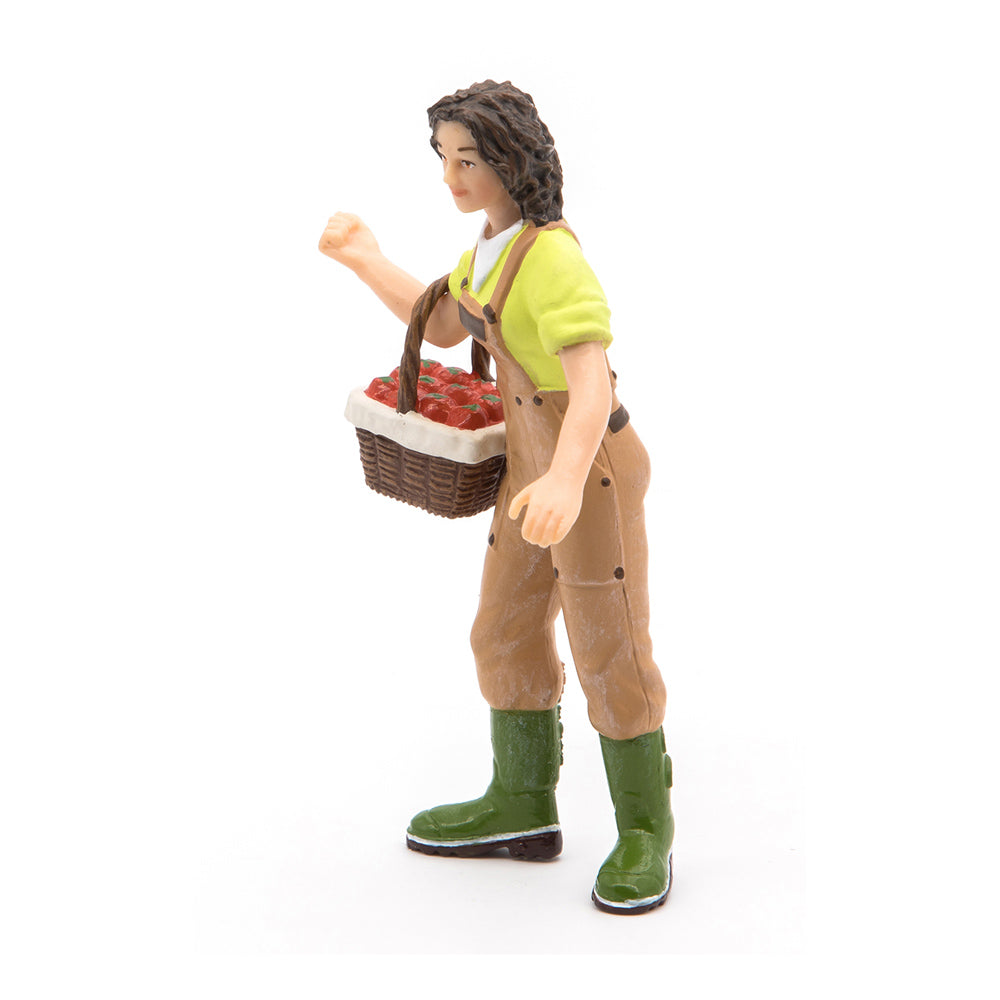 Papo Farmyard Friends Woman Farmer with Basket Toy Figure