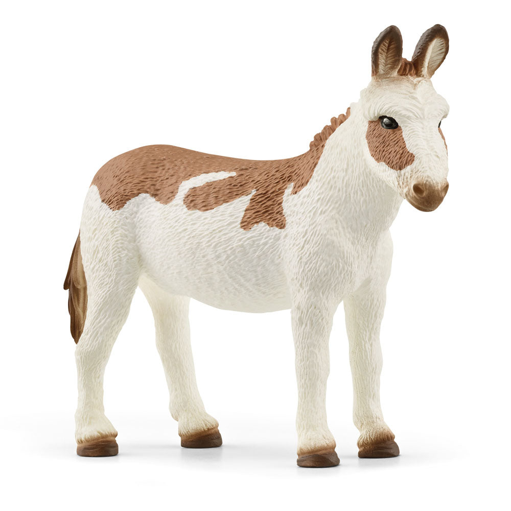 Schleich Farm World American Spotted Donkey Toy Figure
