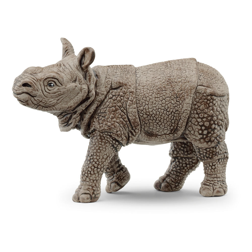 Schleich Wild Life Indian Rhinoceros Baby Toy Figure