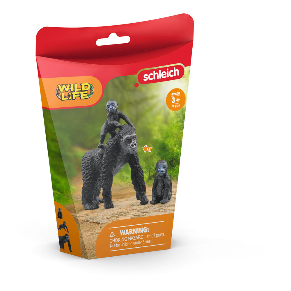 Schleich Wild Life Gorilla Family Toy Figure Set