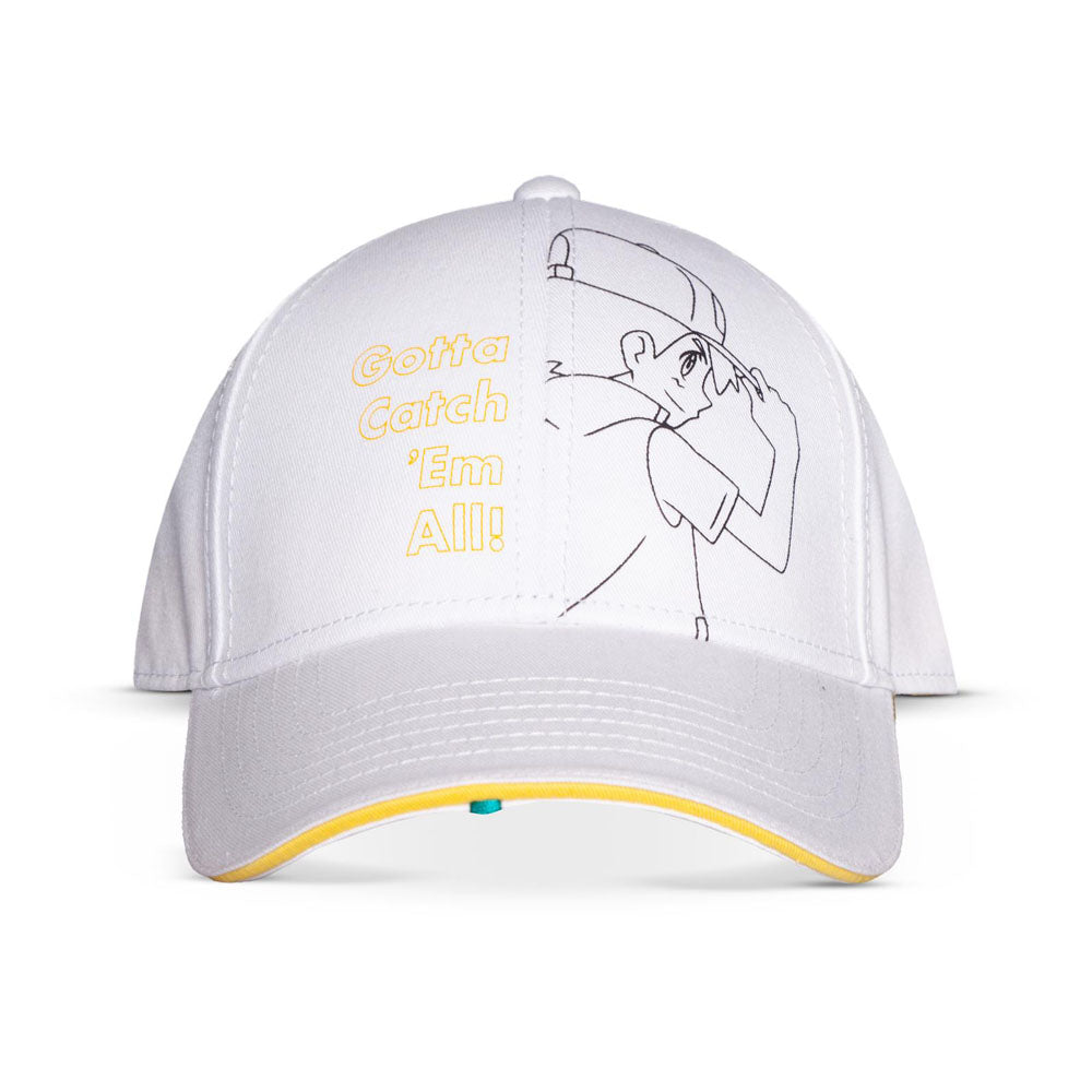 Pokemon Gotta Catch Them All Ash Line Art Adjustable Cap