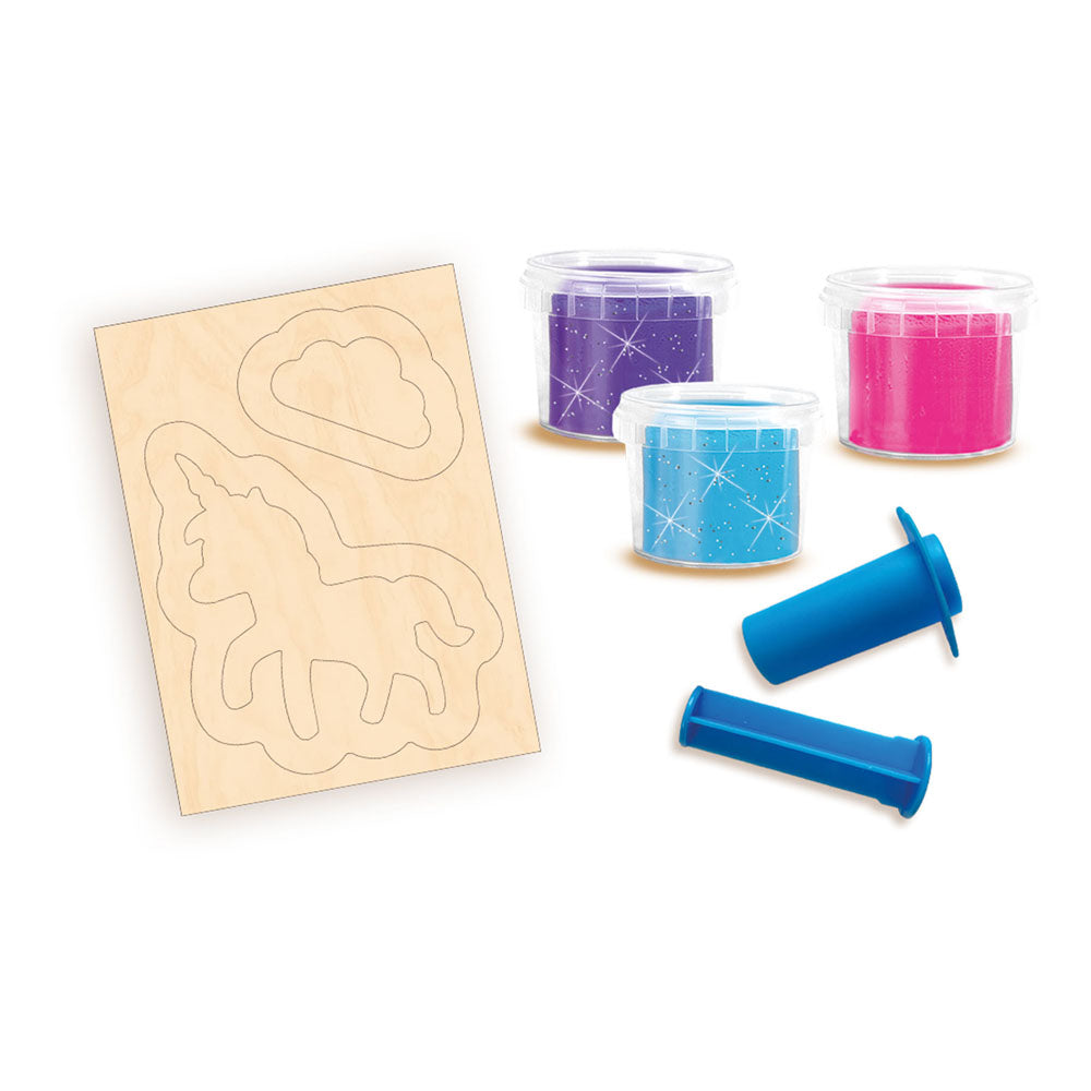 SES Creative Unicorns Neon Glitter Modelling Dough Set