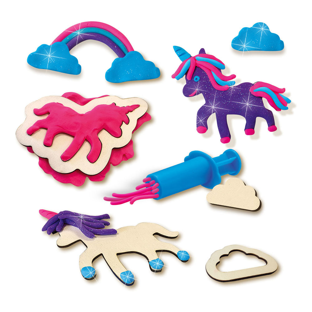 SES Creative Unicorns Neon Glitter Modelling Dough Set