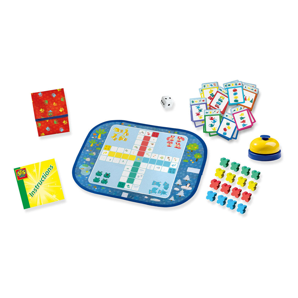 SES Creative Wrap&Go Travel Games (Ludo, Quartet and Speed Blocks)