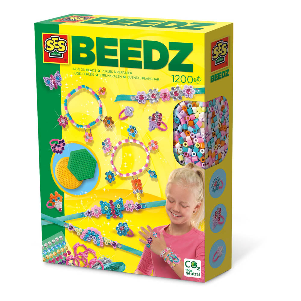 SES Creative Beedz Diamond Jewellery 1200 Iron-on Beads Mosaic Art Kit