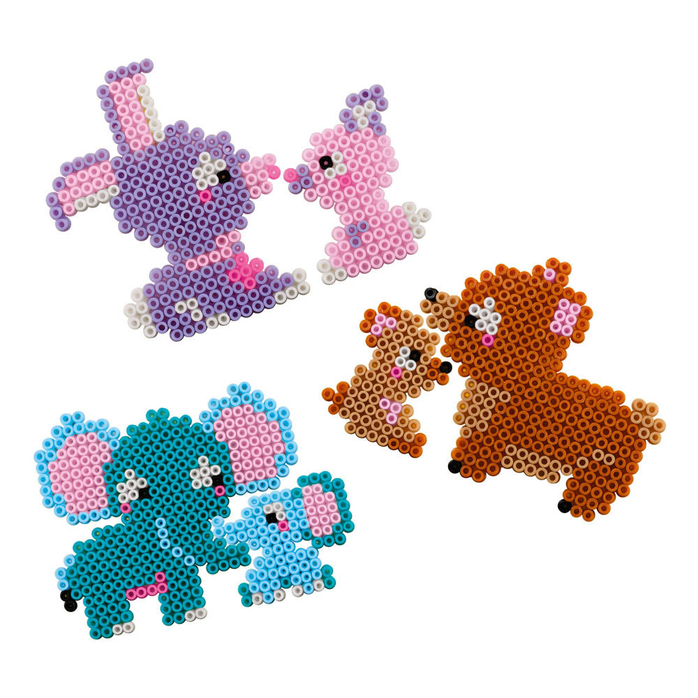 SES Creative Beedz Cute Family Animals 1800 Iron-on Beads Mosaic Art Kit