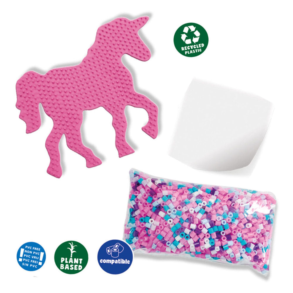 SES Creative Beedz Unicorn Green 1800 Iron-on Beads Mosaic Art Kit