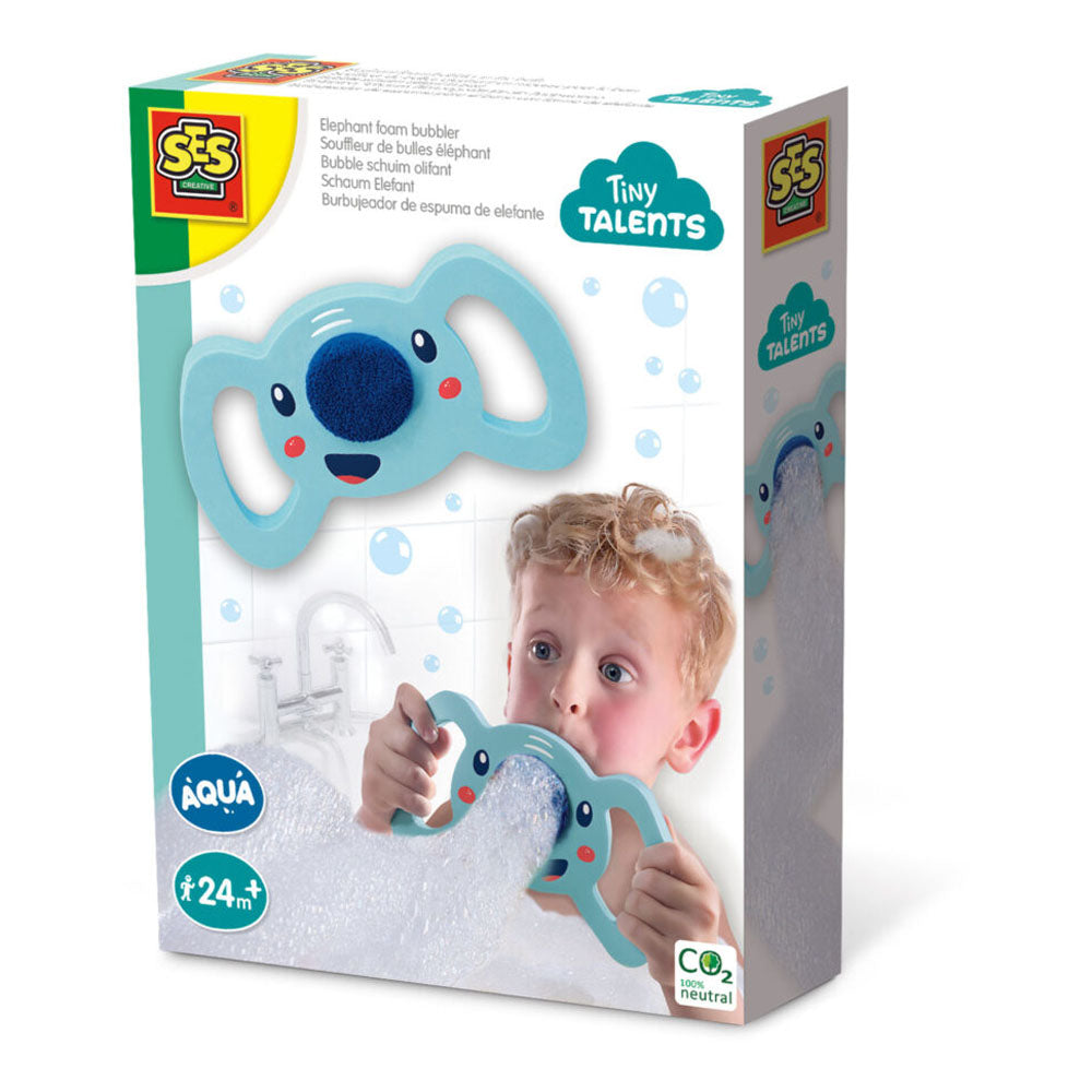 SES Creative Tiny Talents Elephant Foam Bubbler in the Bath