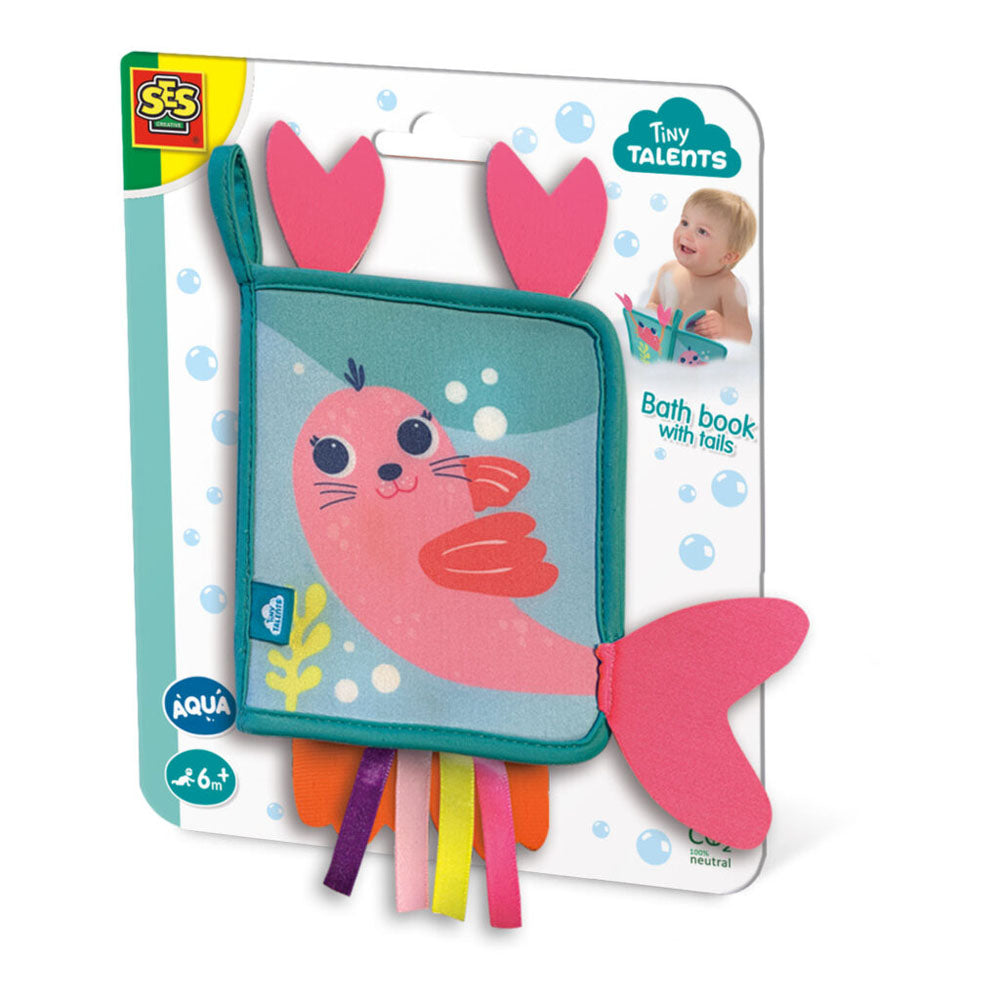 SES Creative Tiny Talents Bath Book with Tails