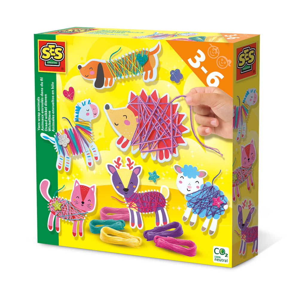 SES Creative Yarn Wrap Animals Craft Kit