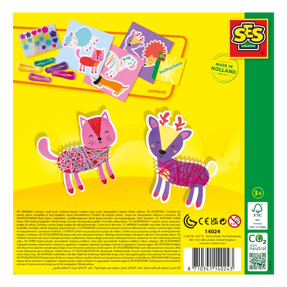 SES Creative Yarn Wrap Animals Craft Kit