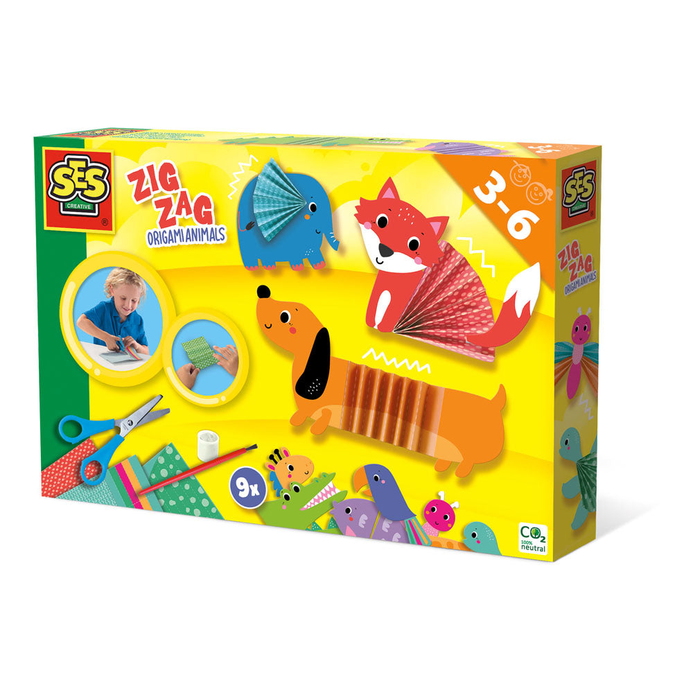 SES Creative Zig Zag Origami Animals Kit